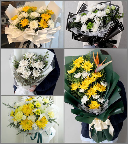 山东莱芜莱城区和庄镇张家台村白事花束代送